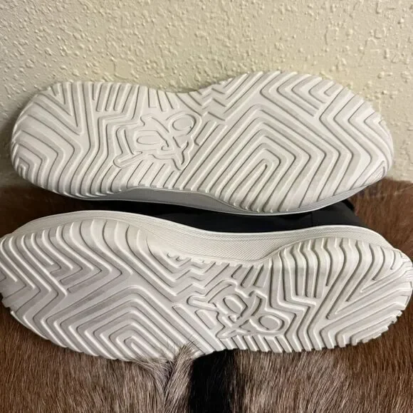 NEW $145 OTBT‎ Pangea 8.5 Platform Sneakers Black Leather Athleisure Chunky - Picture 7 of 9